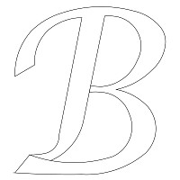 calligraphy font capital b